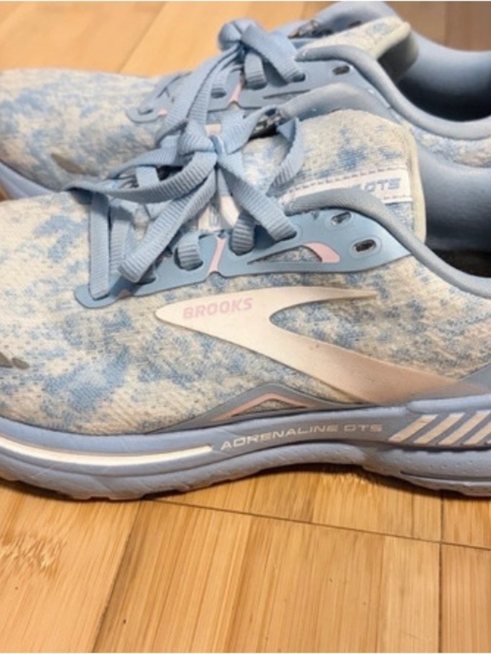 Brooks Women's Adrenaline GTS Powder Blue and Pink Running Sneakers